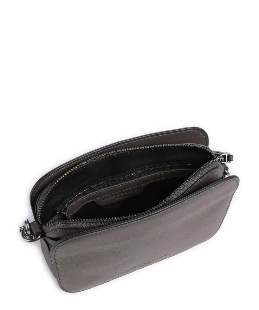 Harris Luka Crossbody bag grained leather taupe