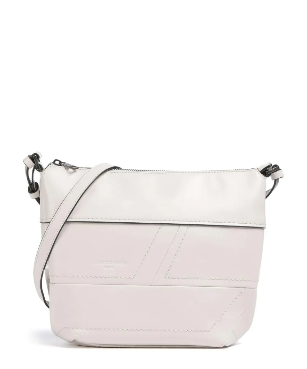 Edda Calf Optic S Crossbody bag fine grain leather white