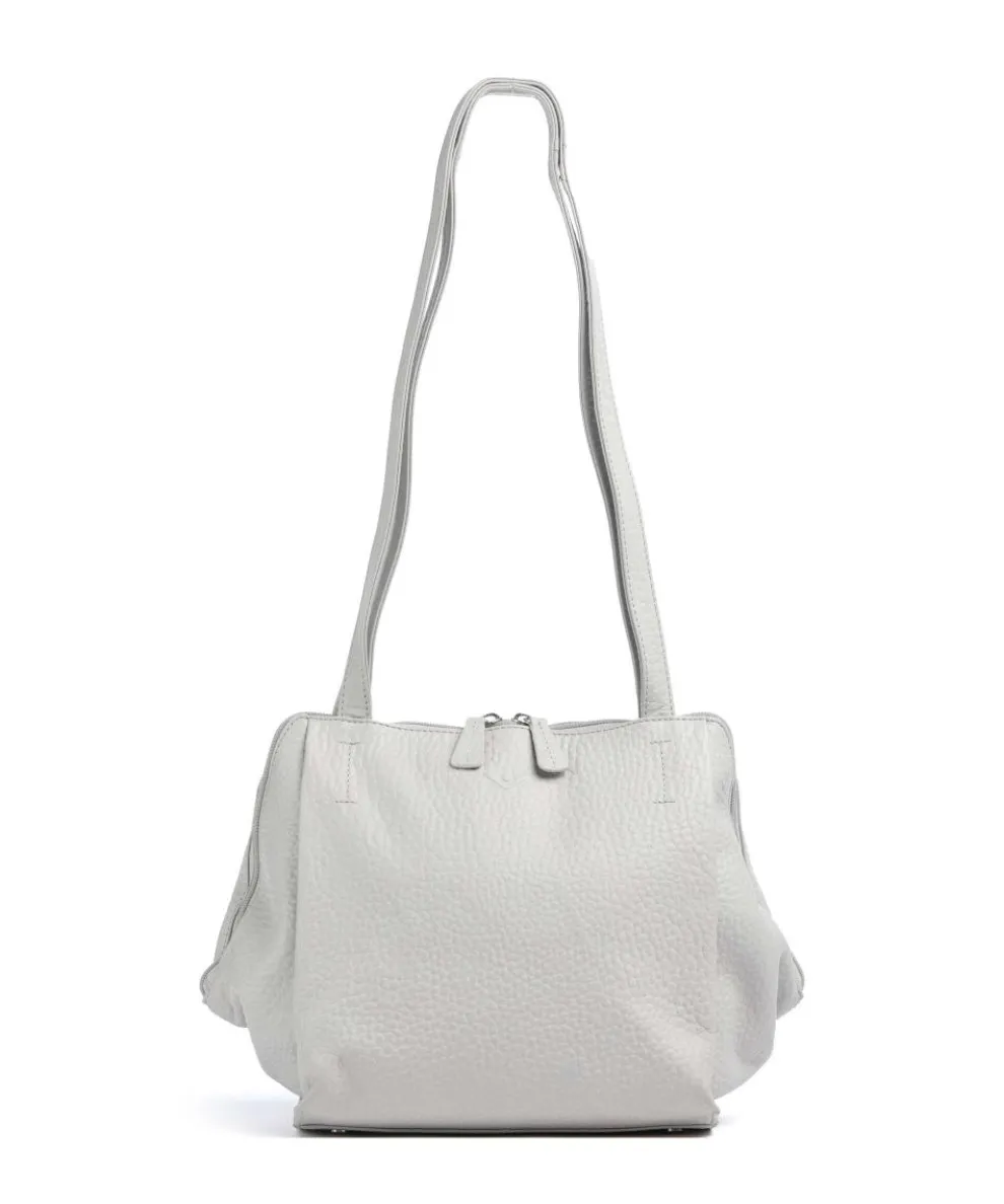 Hirsch Shoulder bag grained leather light grey