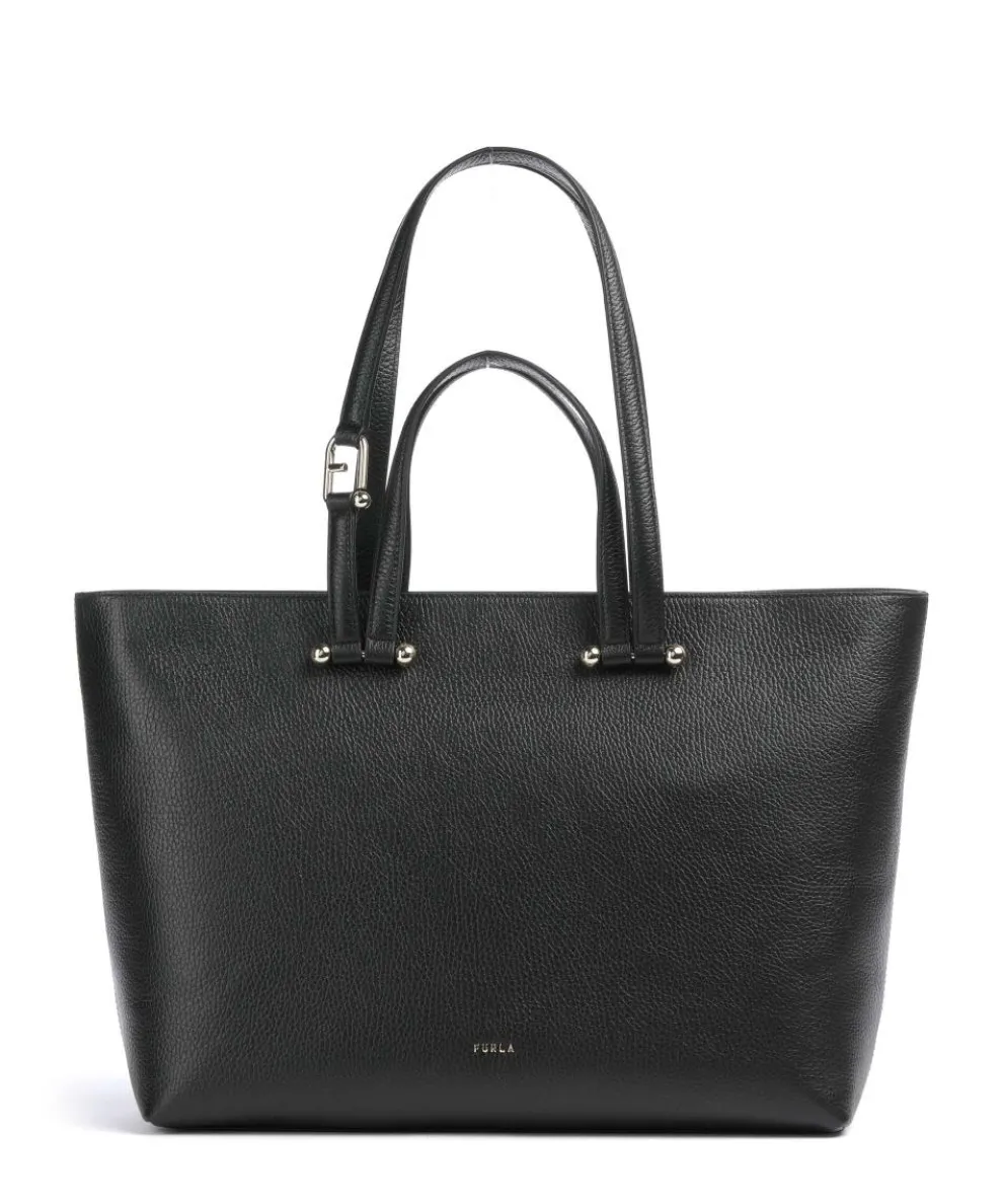 Duetto L Tote bag grained cow leather black