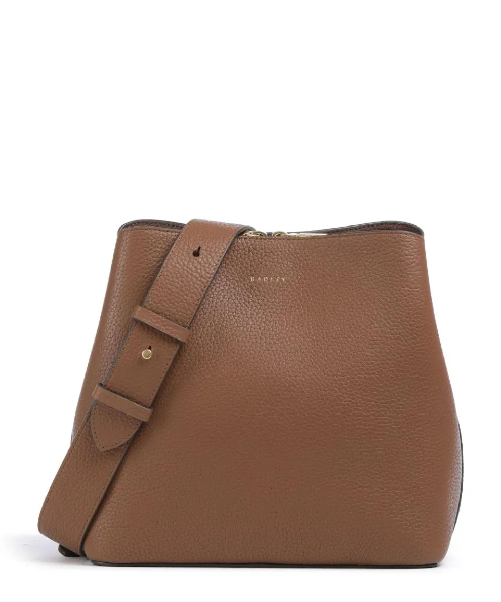 Dukes Place Medium Crossbody bag grained cow leather dark brown
