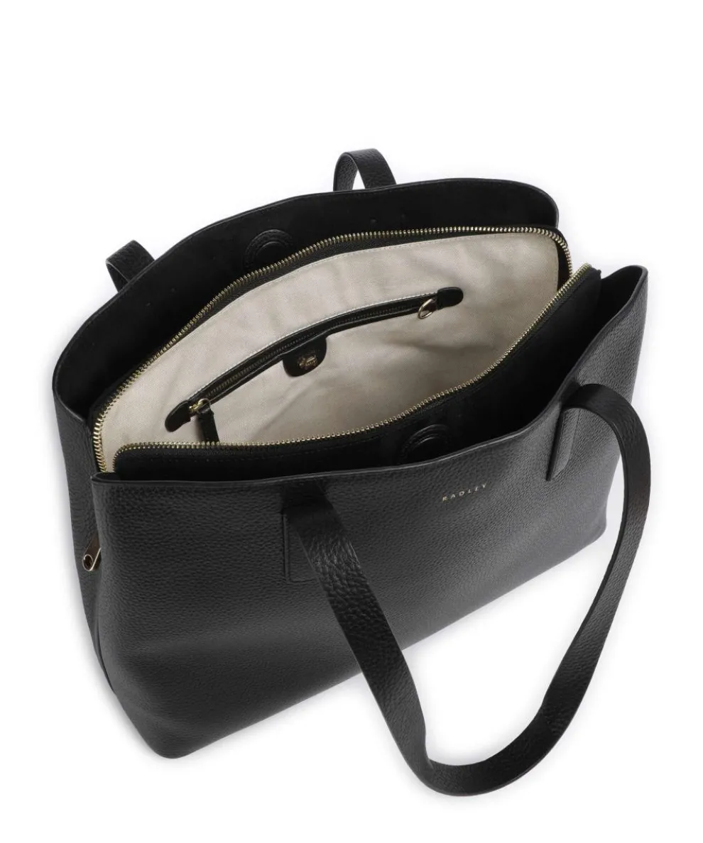 Dukes Place Tote bag grained cow leather black