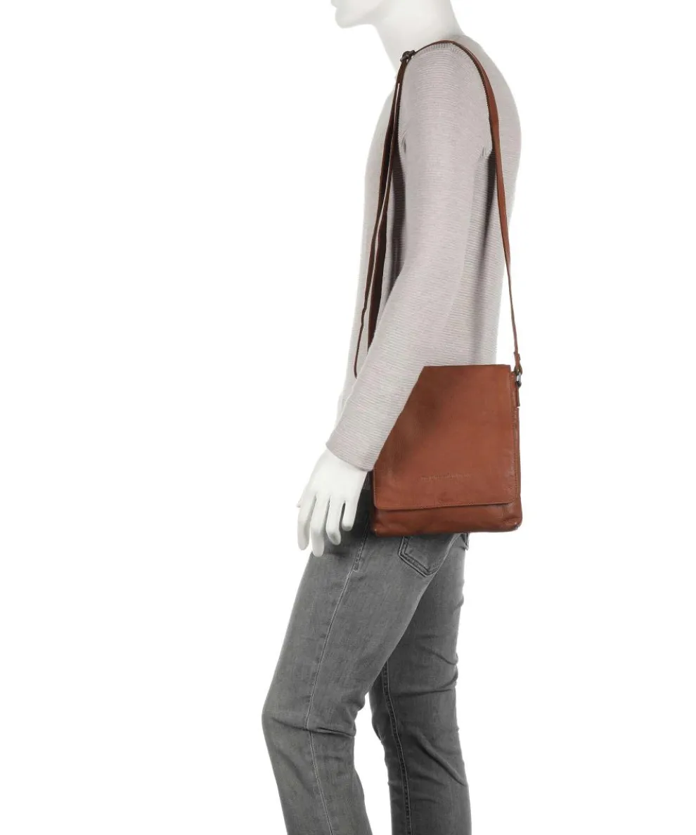 Duncan Crossbody bag fine grain cow leather cognac