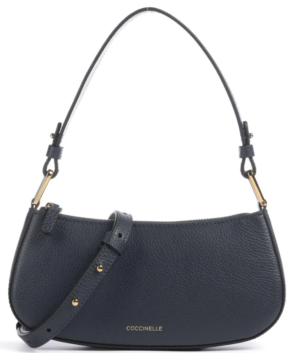 Merveille Shoulder bag grained leather dark blue