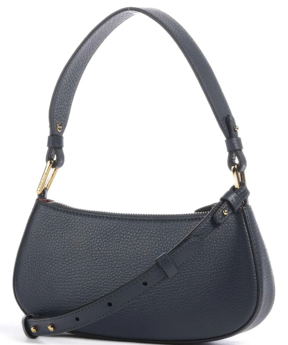 Merveille Shoulder bag grained leather dark blue