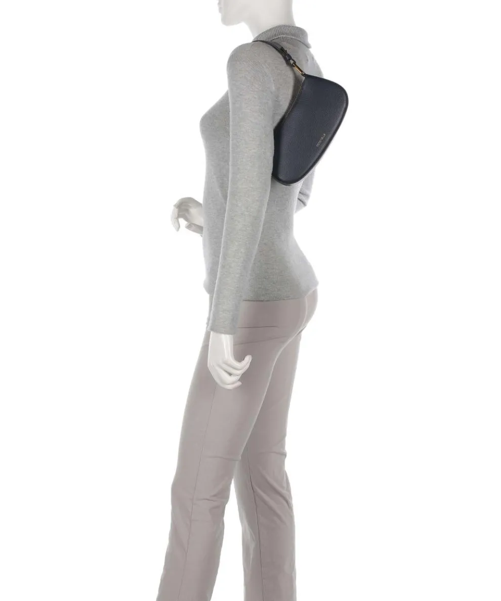 Merveille Shoulder bag grained leather dark blue