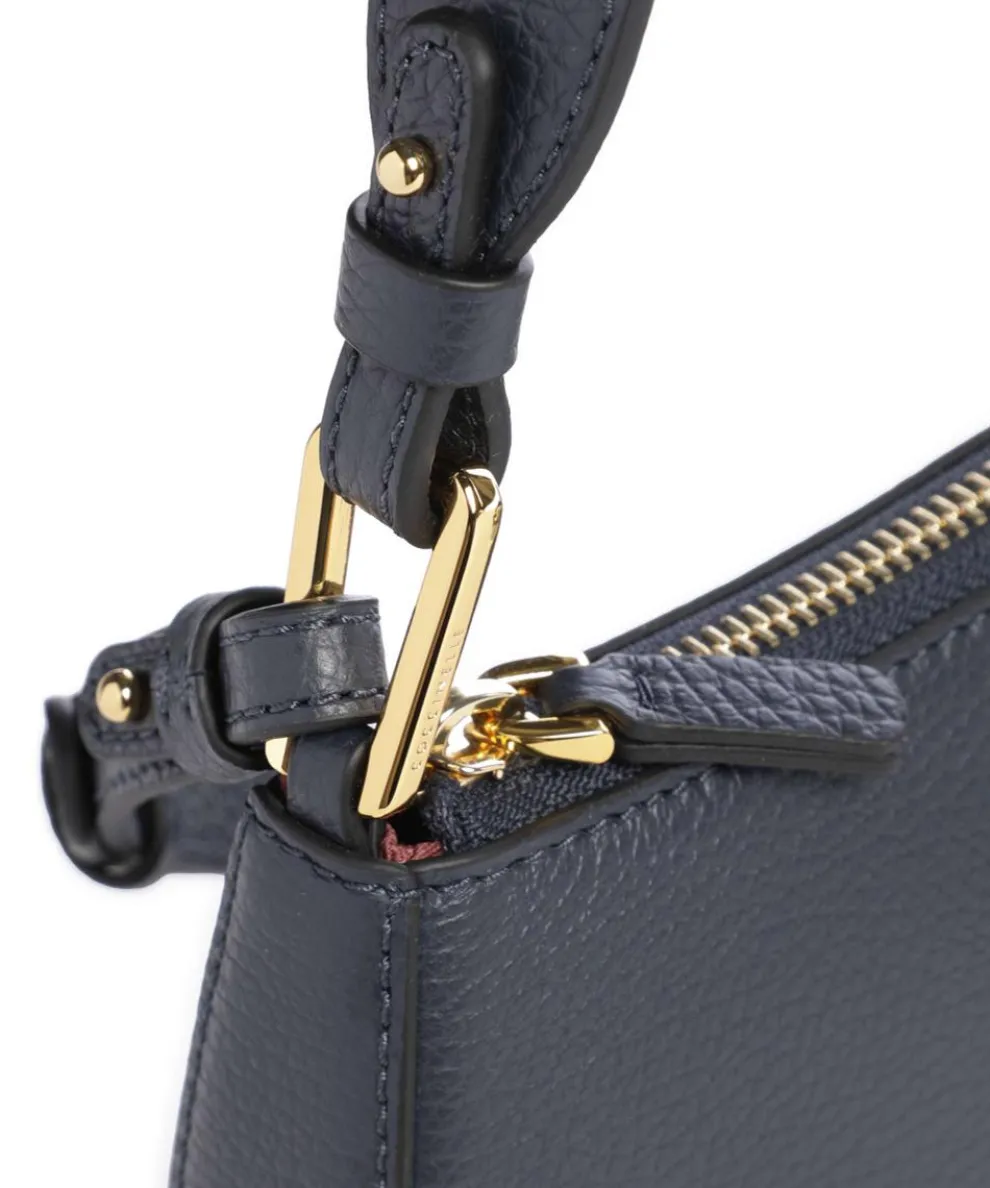 Merveille Shoulder bag grained leather dark blue