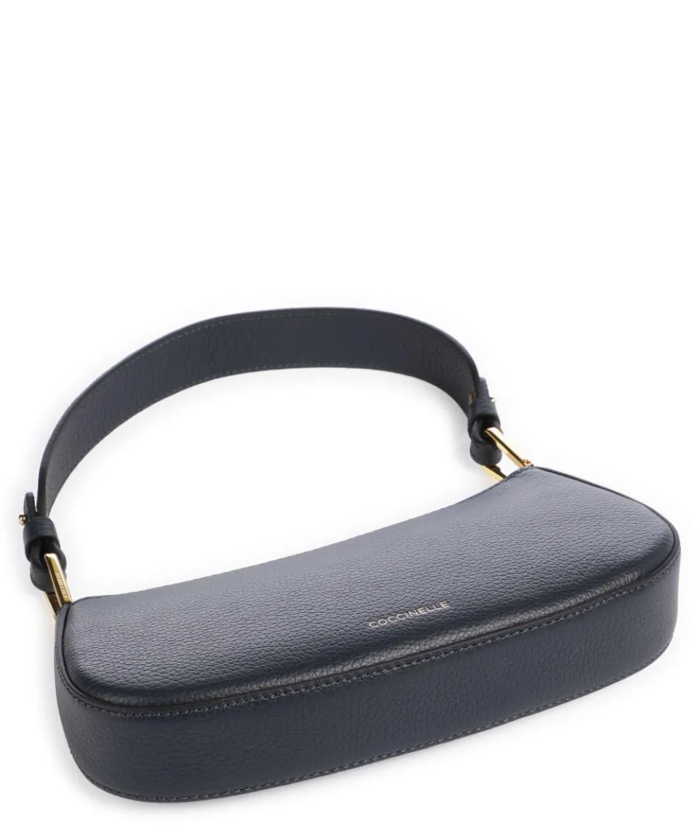 Merveille Shoulder bag grained leather dark blue