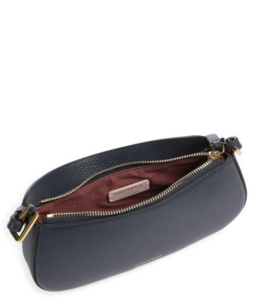 Merveille Shoulder bag grained leather dark blue