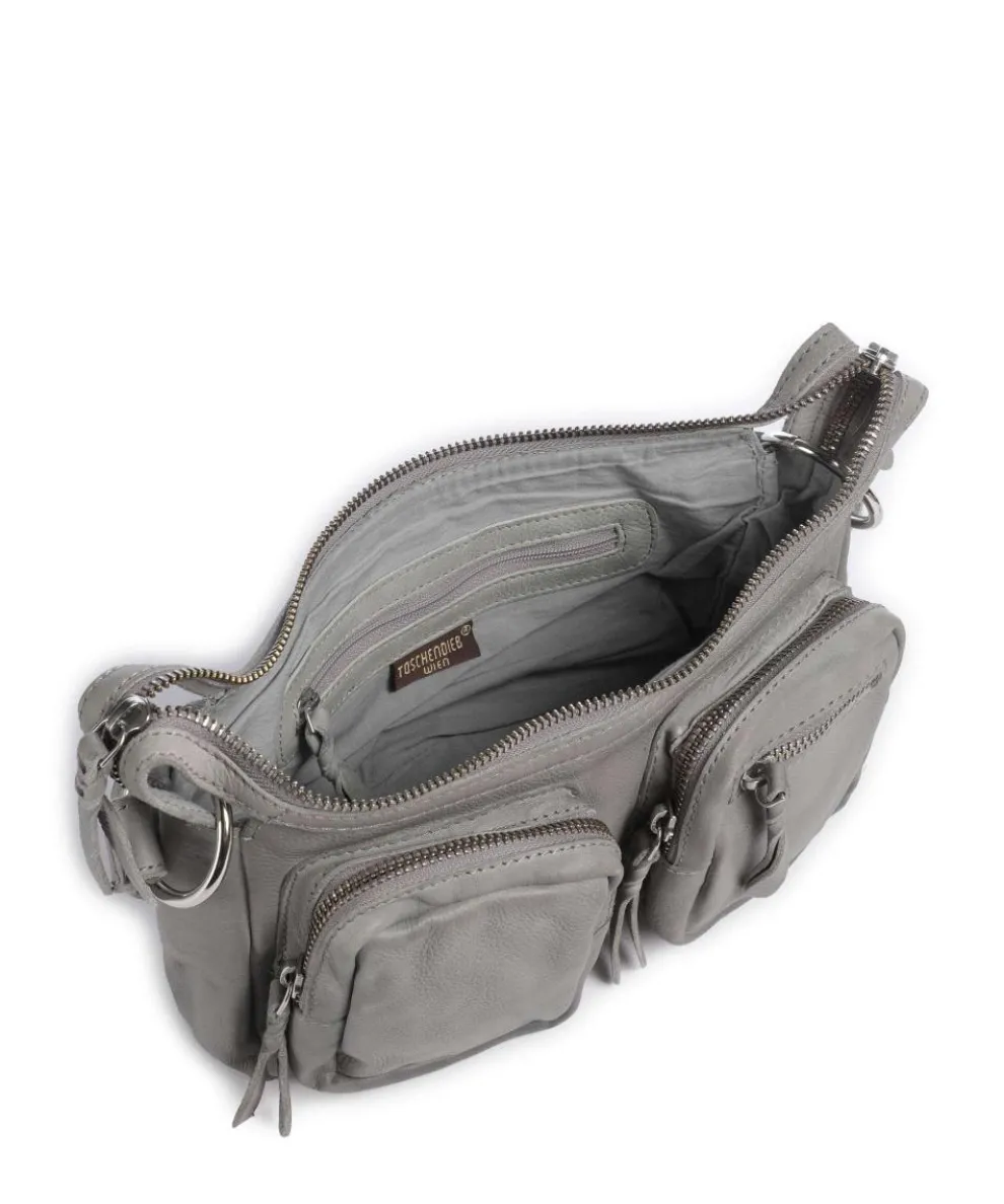 Salvatorianerplatz 4 Shoulder bag grained cow leather grey