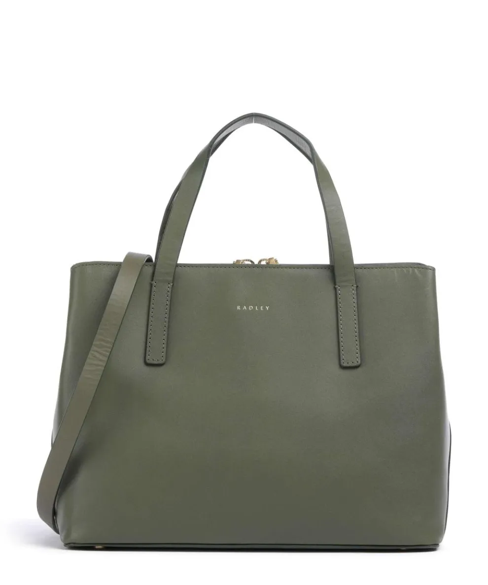 Dukes Place Handbag fine grain cow leather khaki