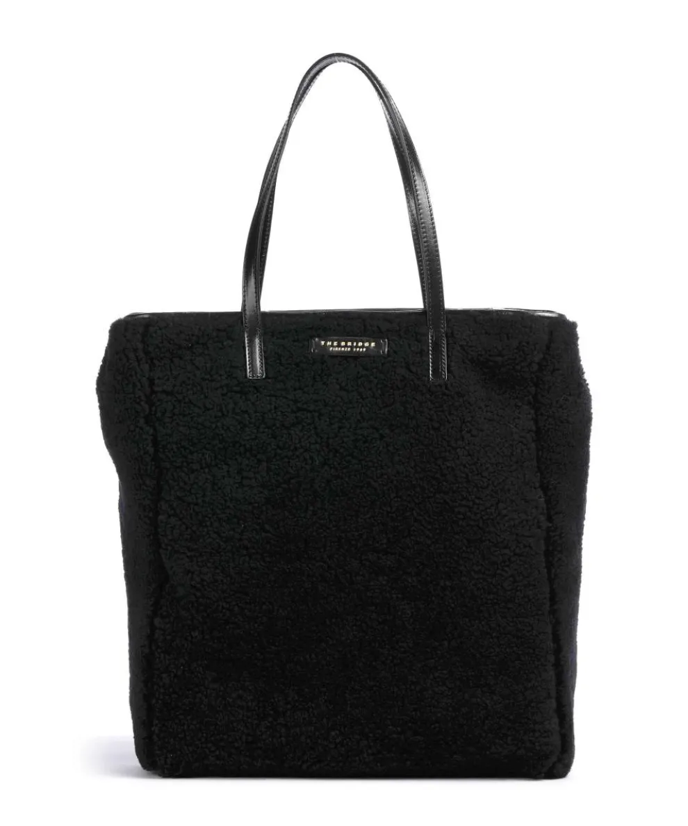Mirra Wow Tote bag fur, cow leather black