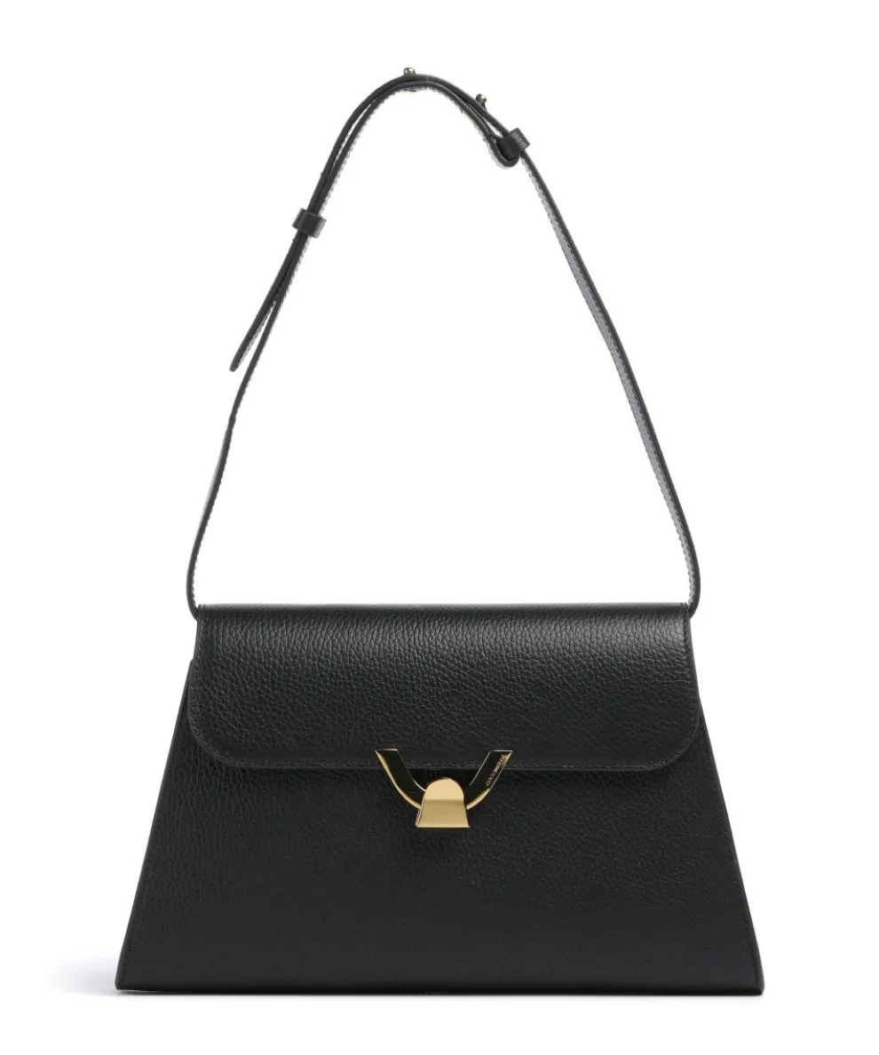 Dew Shoulder bag grained leather black
