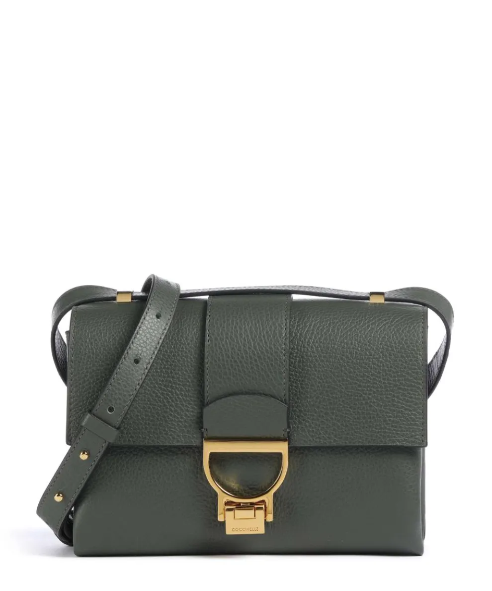 Arlettis Shoulder bag grained leather dark green