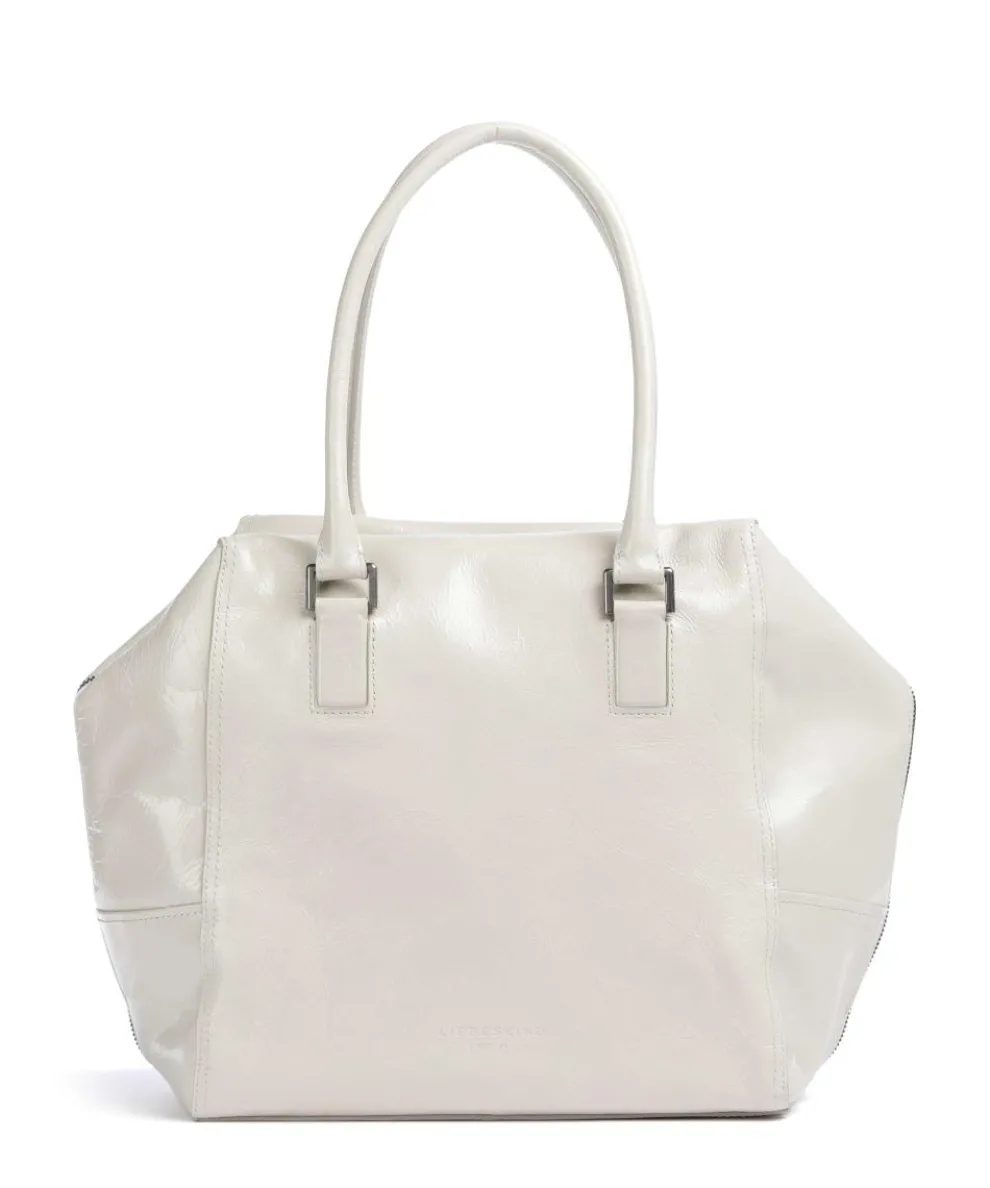 Kayla Lack Distressed M Tote bag fine grain cow leather ivory