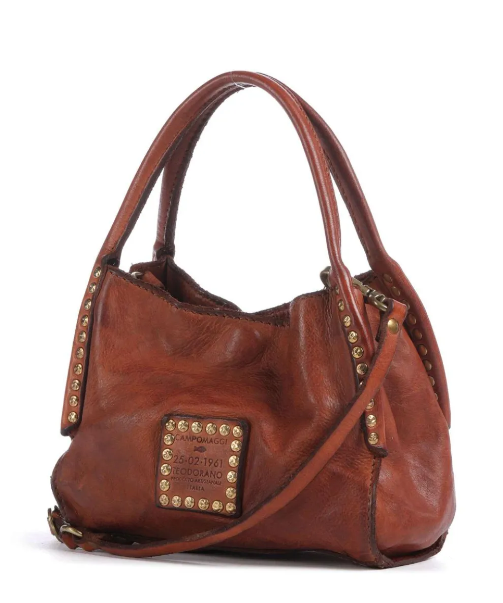 Crossbody bag fine grain cow leather cognac
