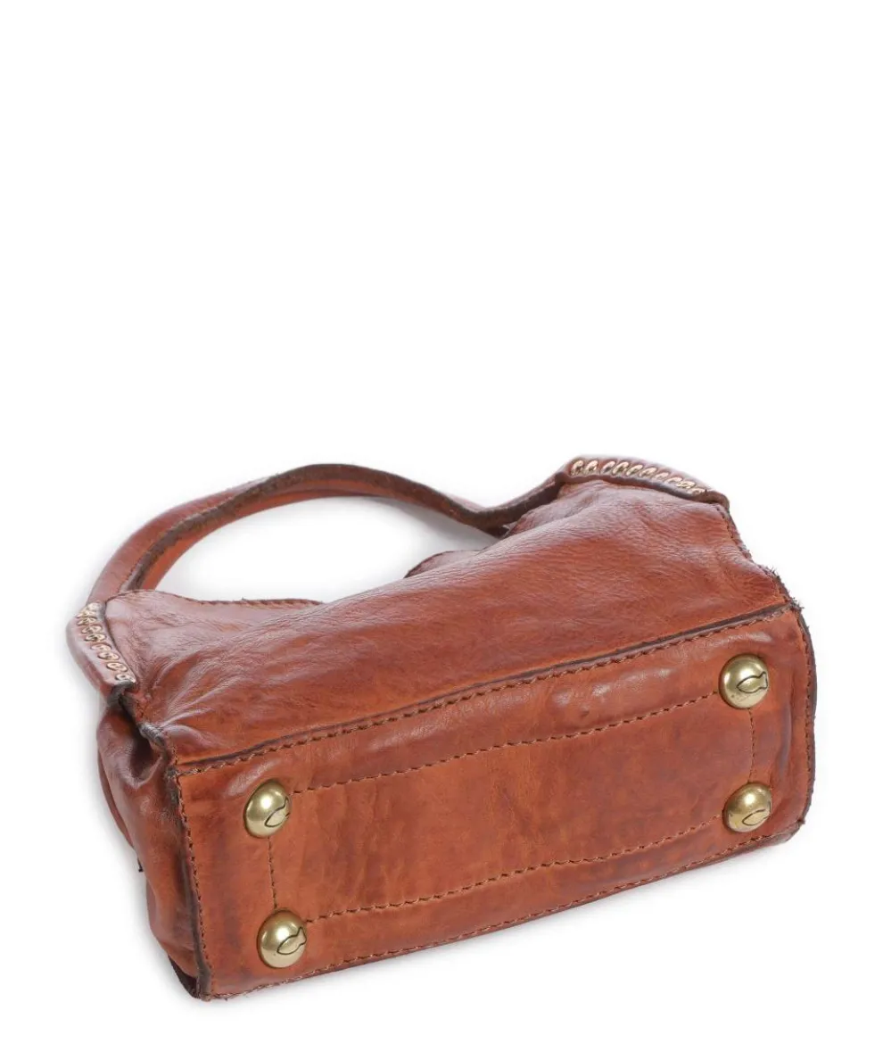 Crossbody bag fine grain cow leather cognac