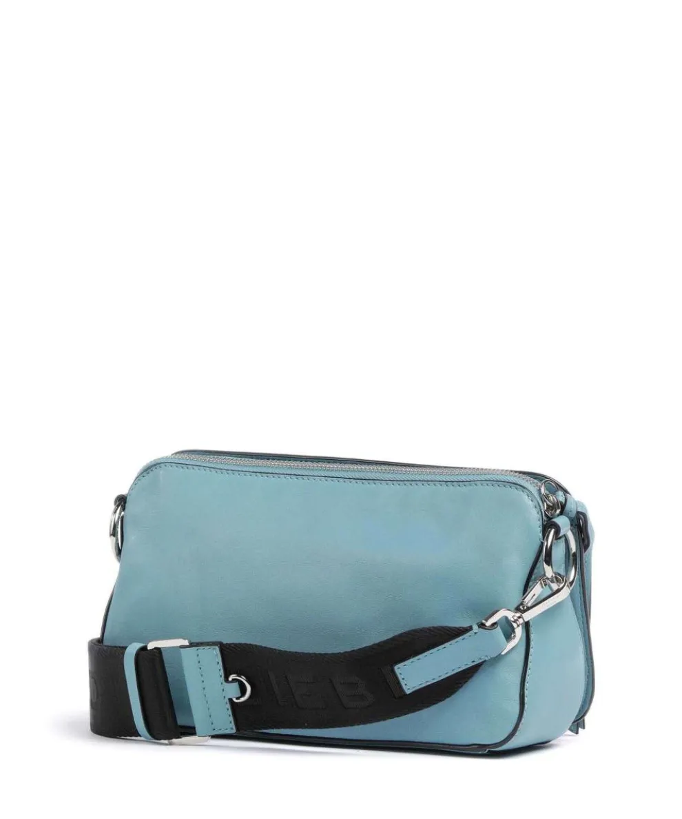 Clarice Sheep Natural Crossbody bag lamb leather petrol