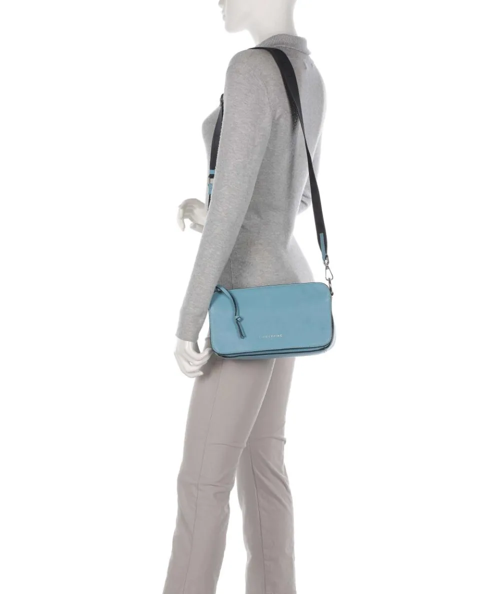 Clarice Sheep Natural Crossbody bag lamb leather petrol