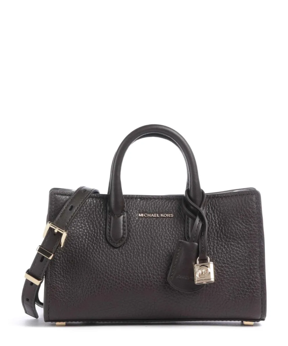 Scarlett XS Handbag grained cow leather dark brown