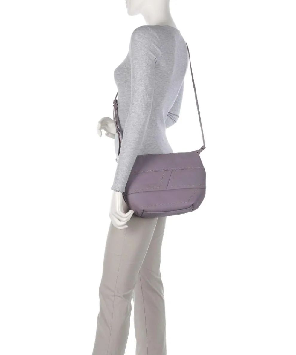 Edda Calf Optic S Crossbody bag fine grain leather violet