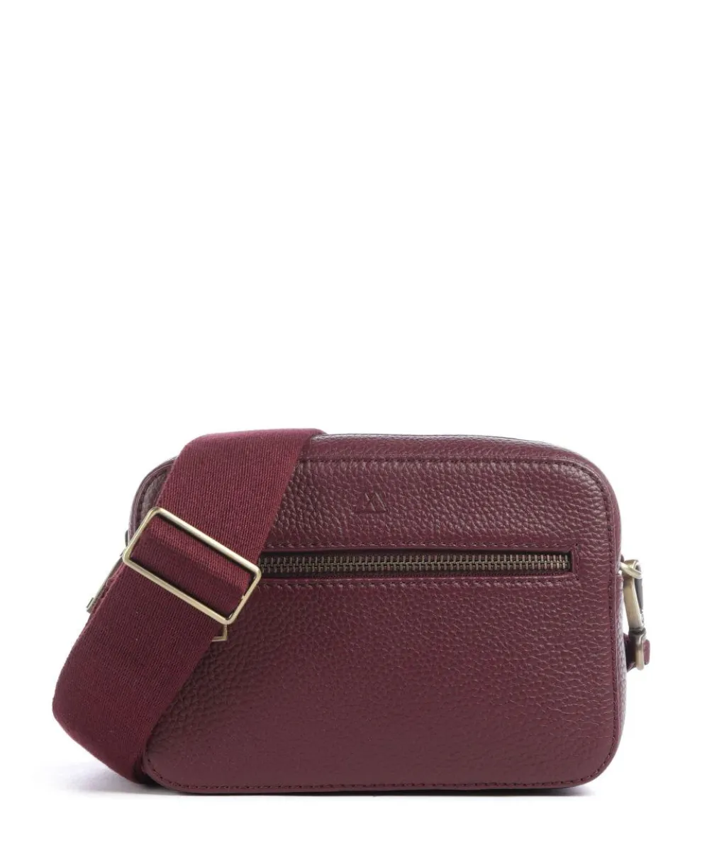 Elea Crossbody bag grained cow leather bordeaux red