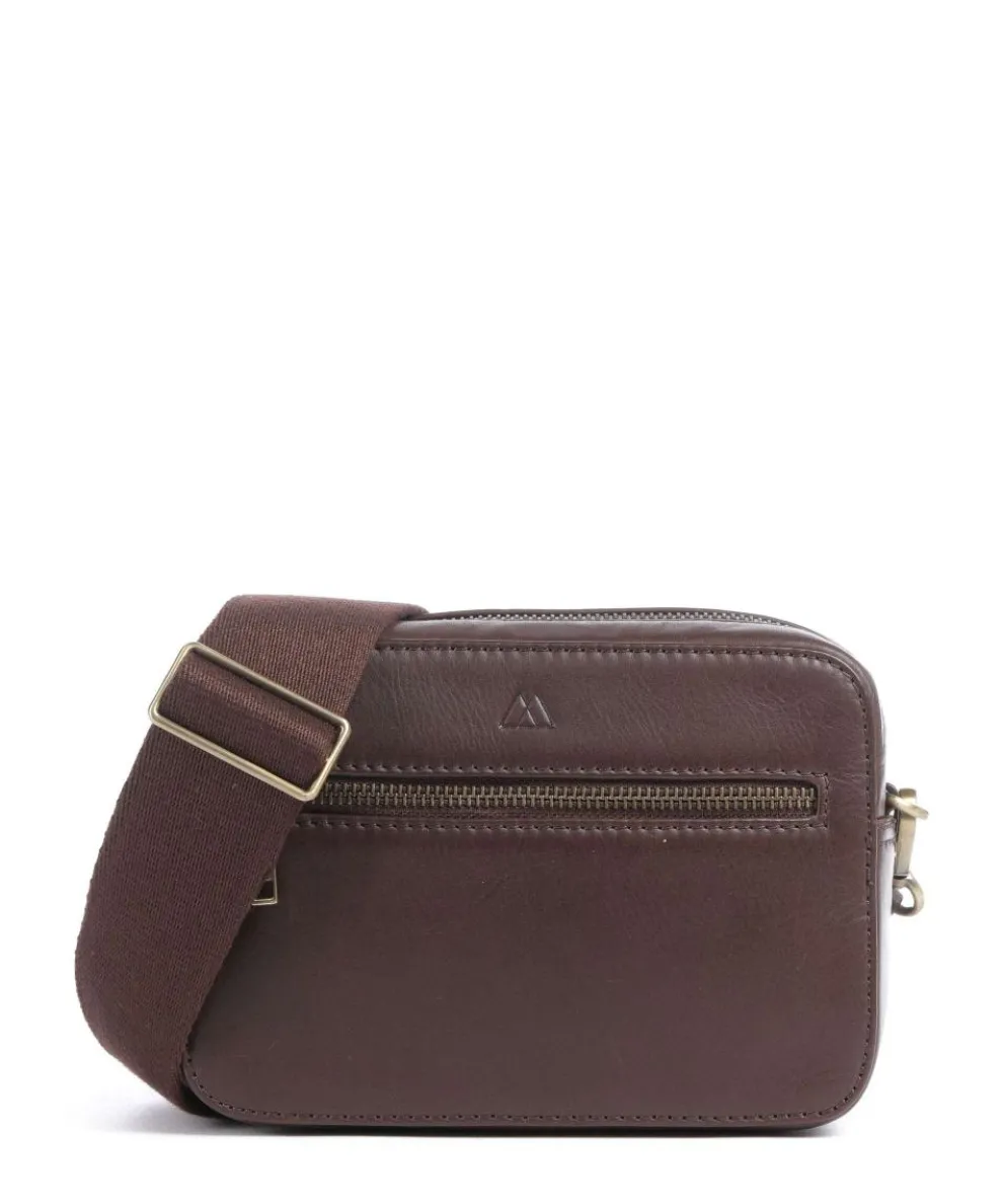 Elea Crossbody bag grained cow leather dark brown