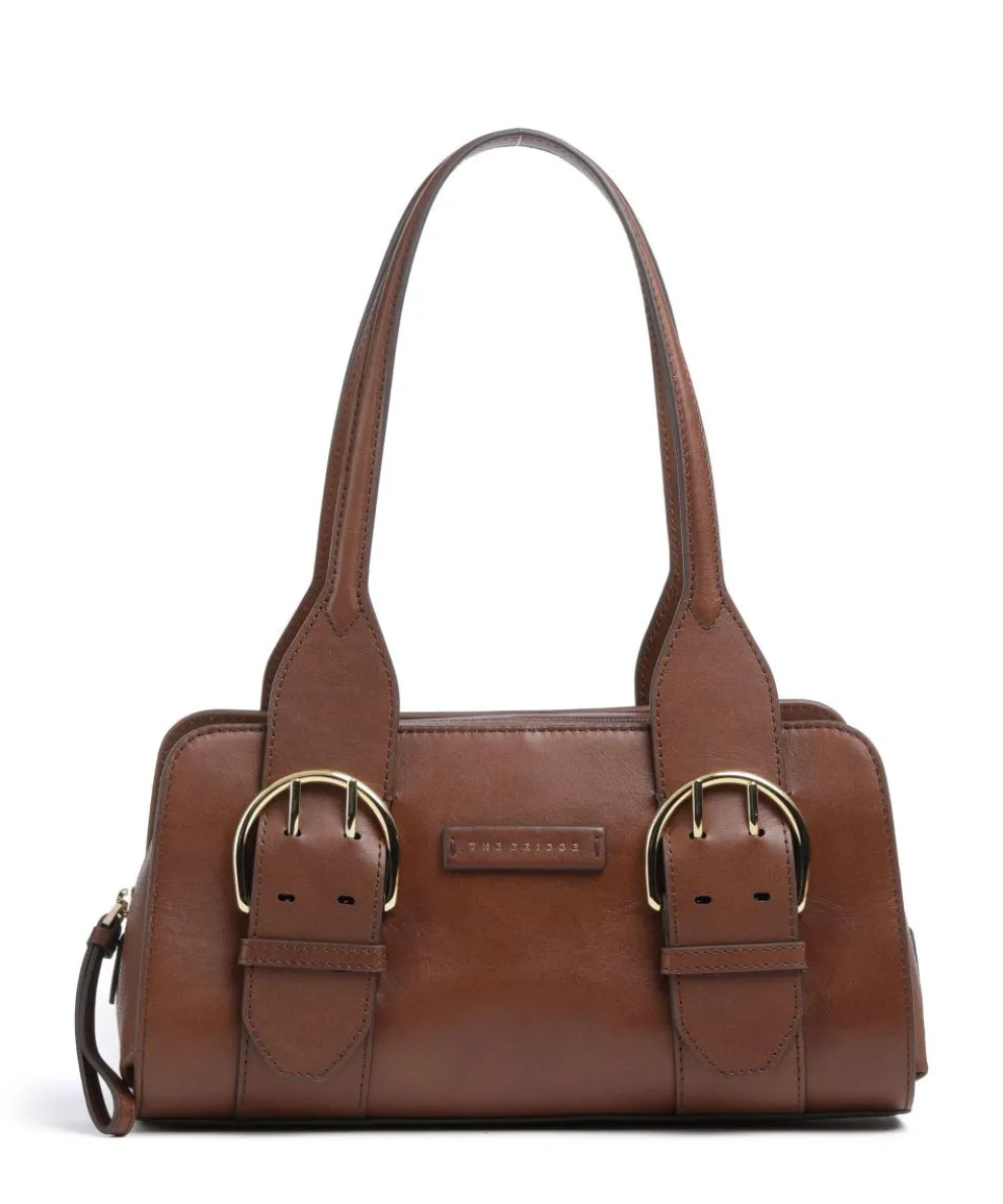 Elena Shoulder bag fine grain cow leather brown