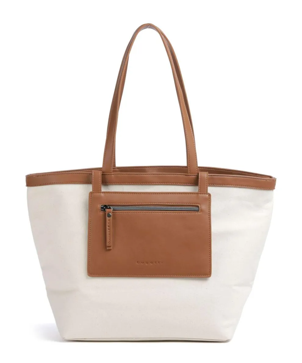 Elena Tote bag 13″ canvas, imitation leather sand