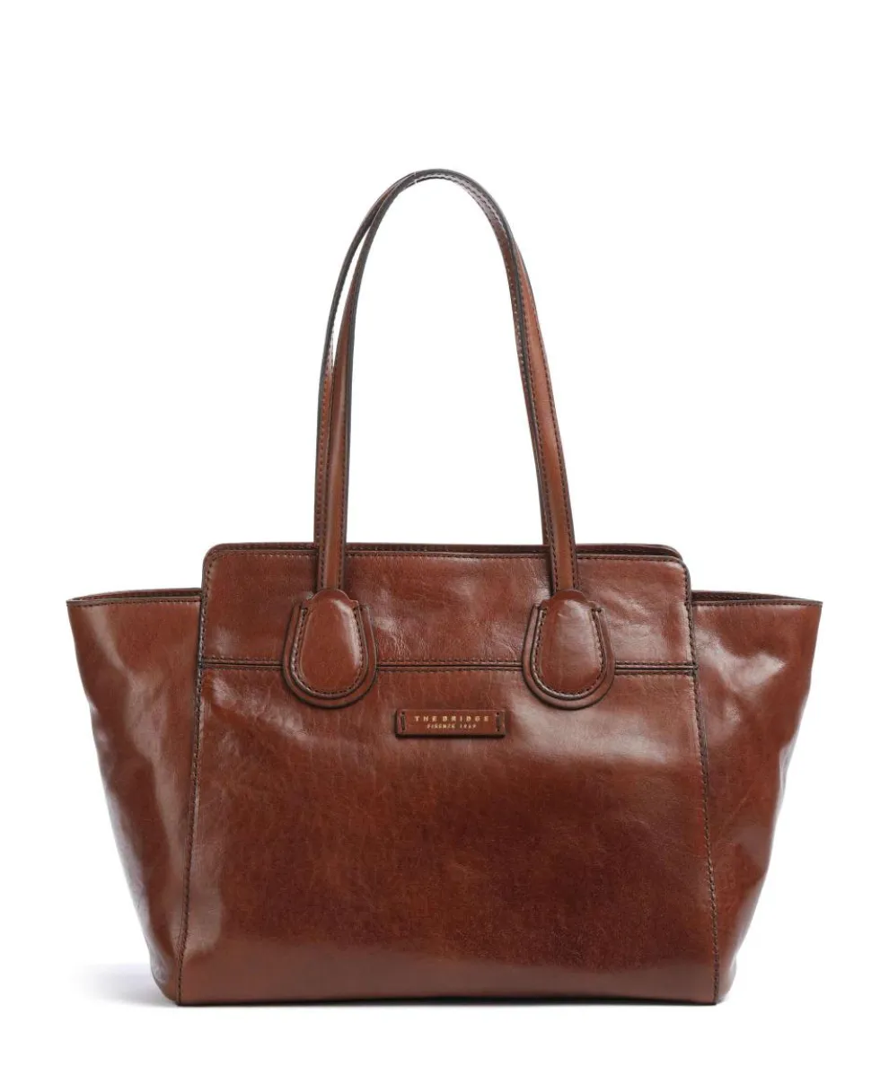 Elettra Shoulder bag fine grain cow leather brown