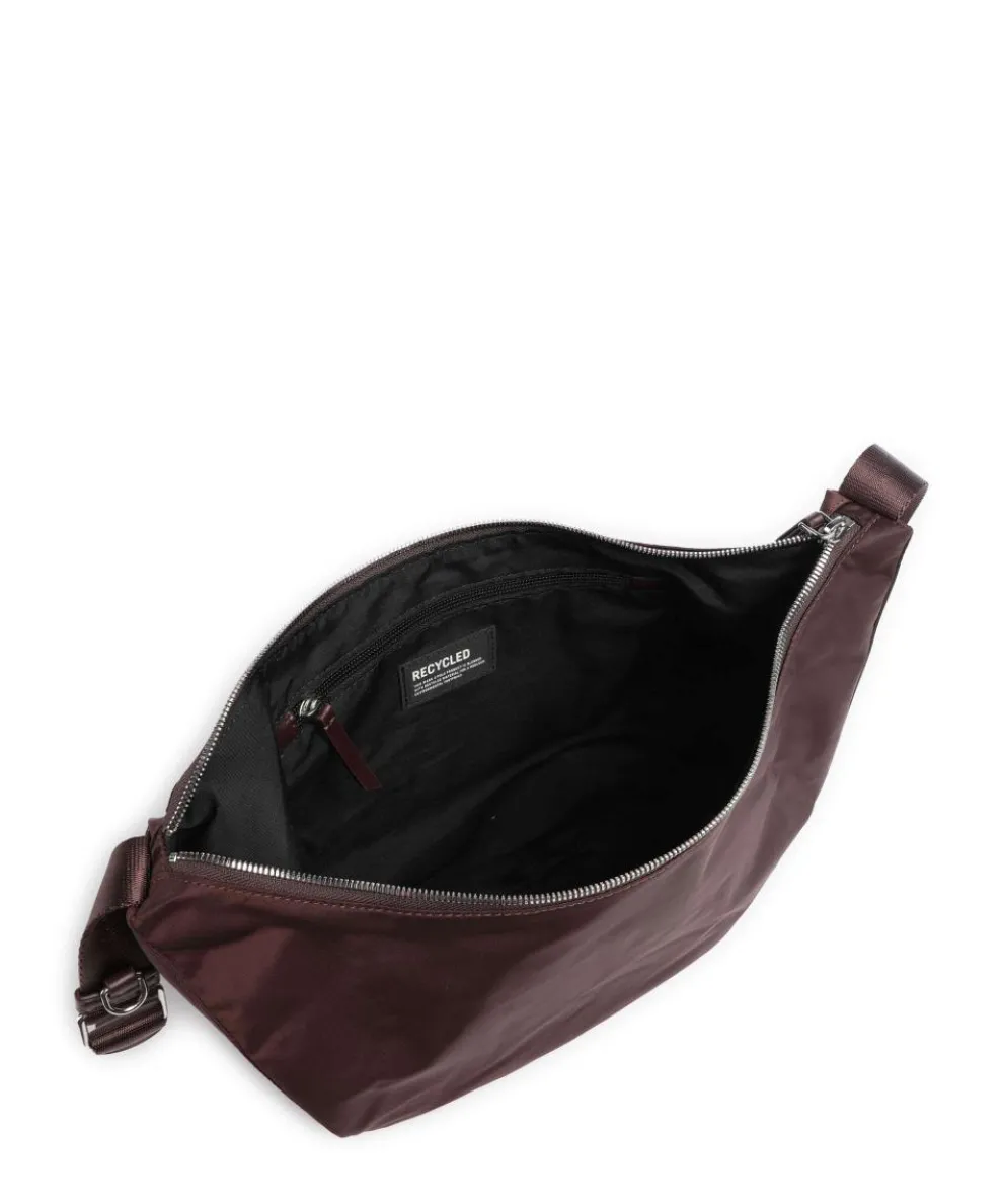 Elina S Crossbody bag recycled nylon aubergine