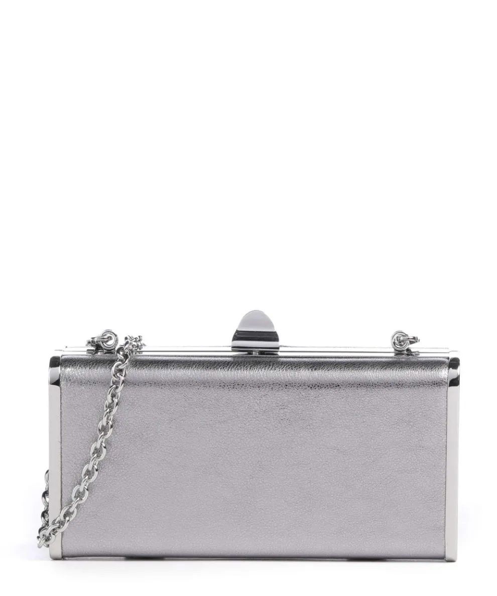Eliv Crossbody bag grained cow leather silver