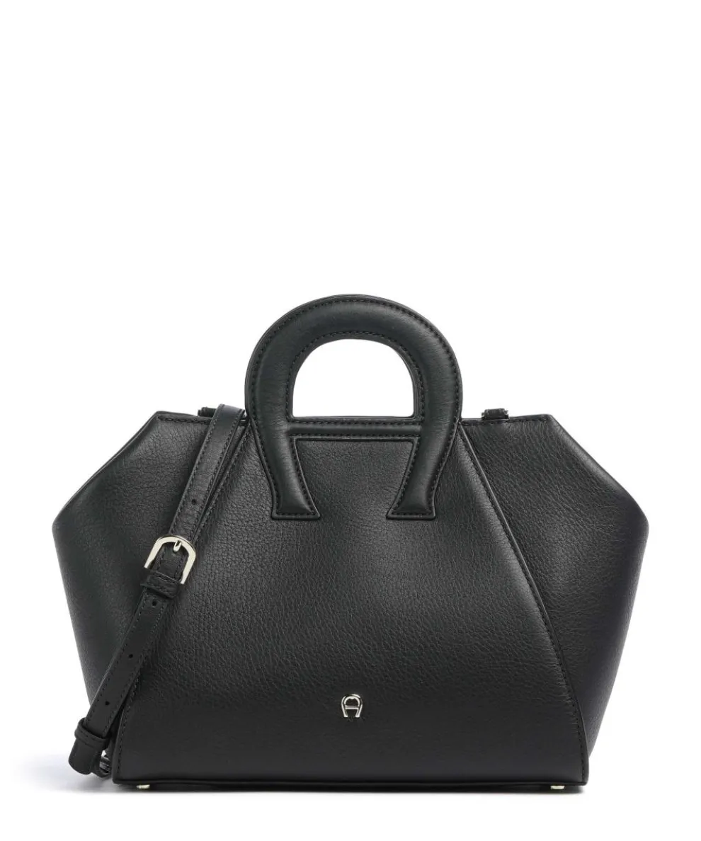 Eliza M Handbag grained cow leather black