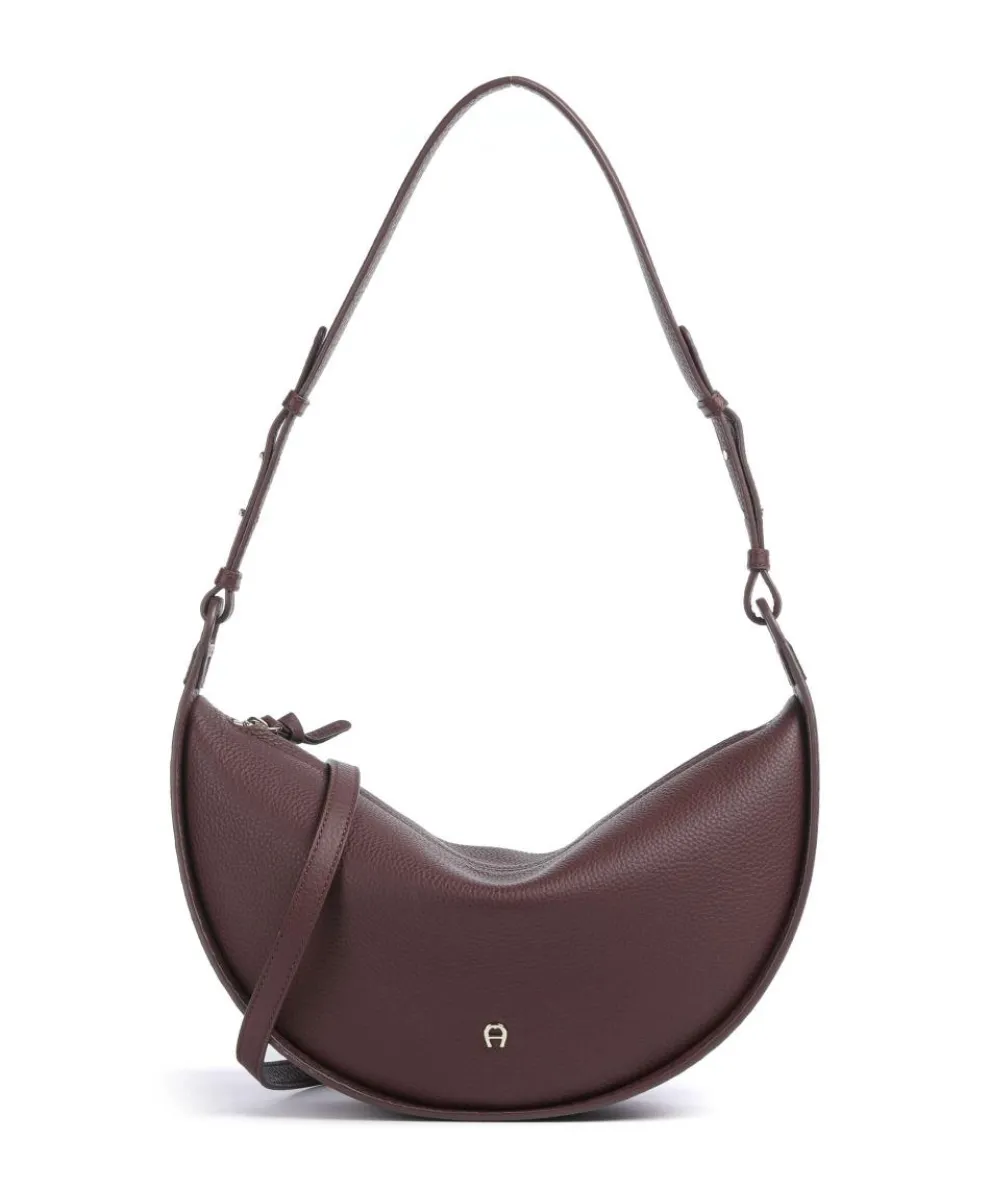 Eliza S Hobo bag grained cow leather wine