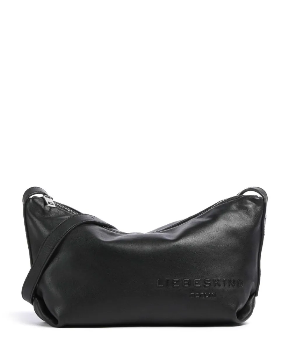Elvira Sheep Natural M Crossbody bag sheepskin leather black