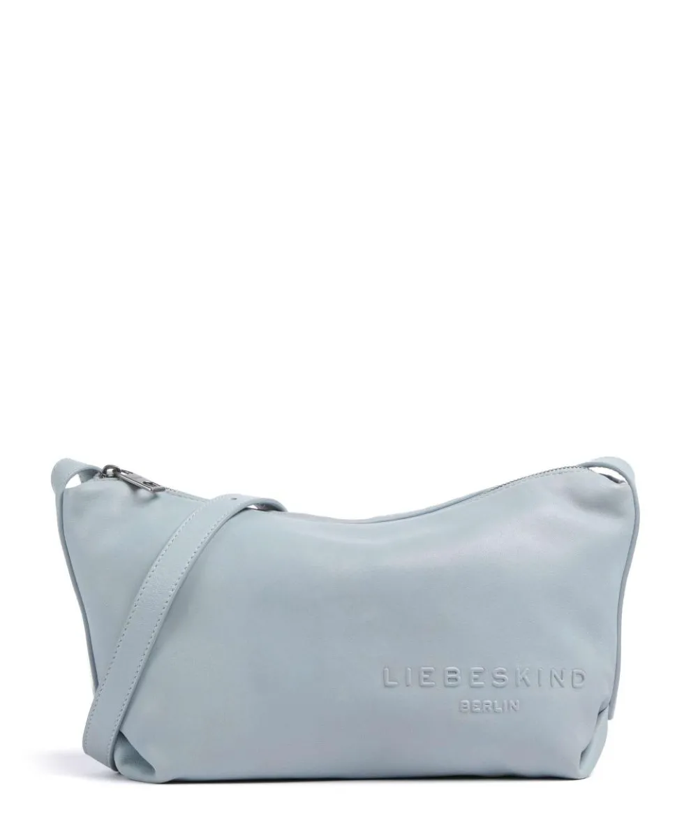 Elvira Sheep Natural M Crossbody bag sheepskin leather light blue