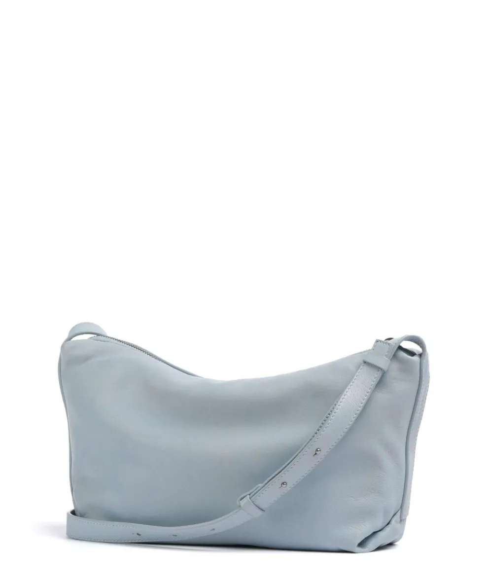 Elvira Sheep Natural M Crossbody bag sheepskin leather light blue