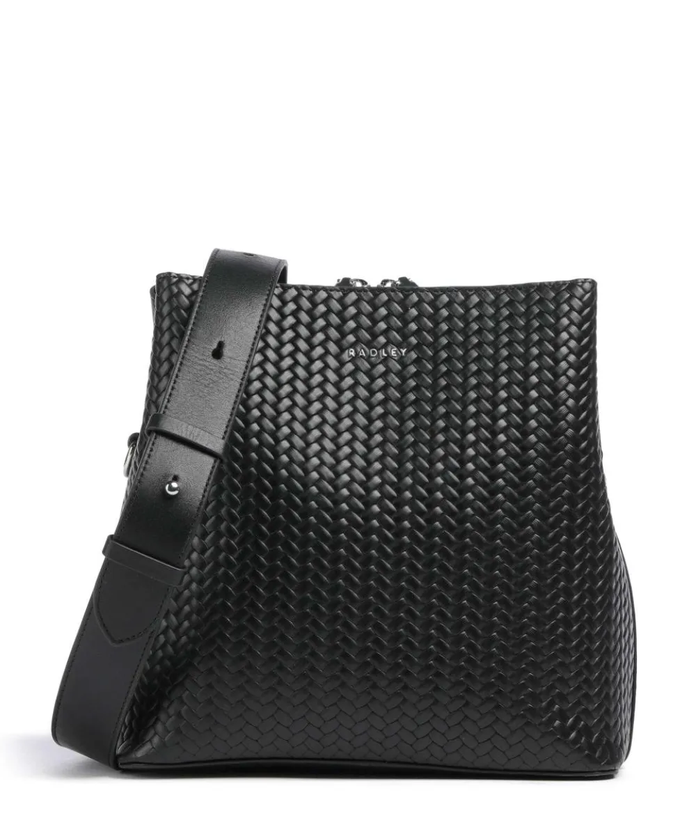 Dukes Place Crossbody bag embossed cow leather, fine grain cow leather black