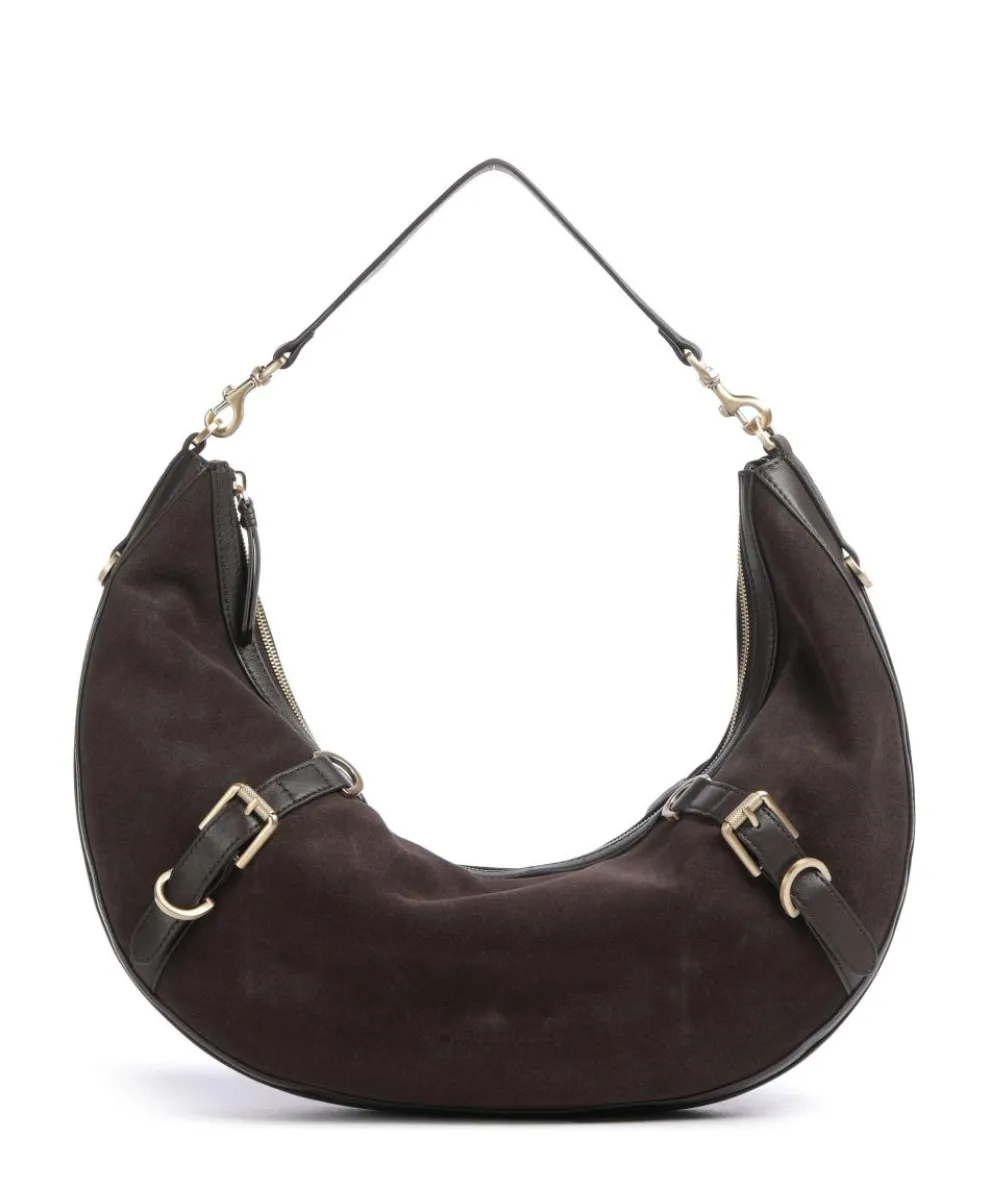 Enya Cozy Hobo bag brushed leather dark brown