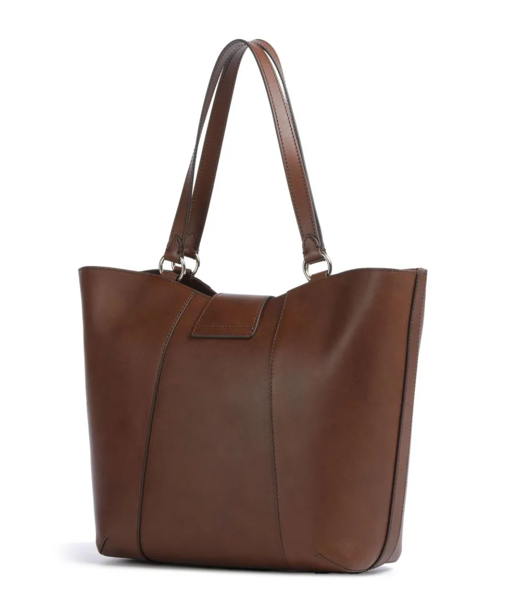 Erica Tote bag fine grain cow leather dark brown
