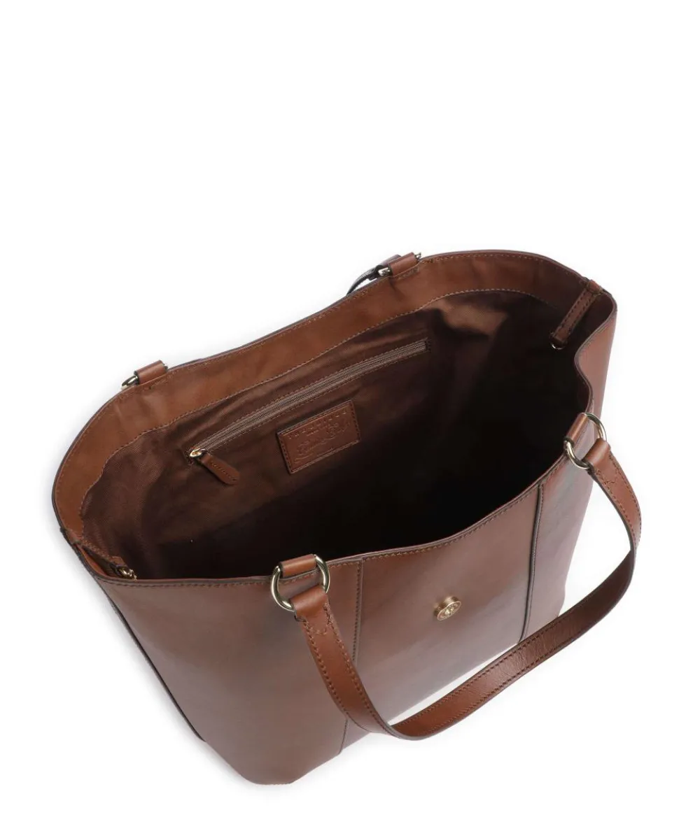 Erica Tote bag fine grain cow leather dark brown