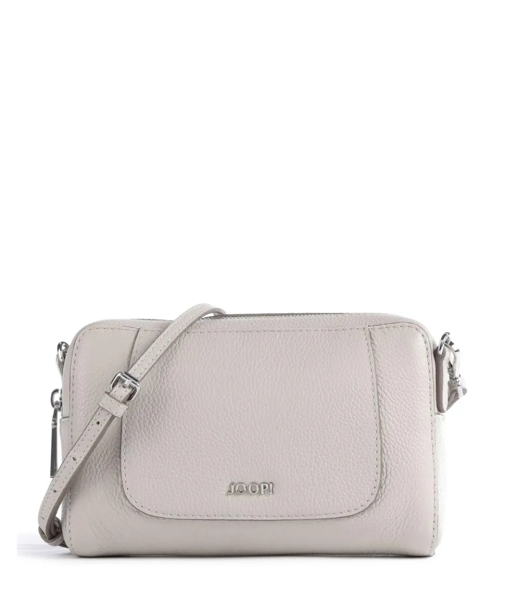 Estate Casta Crossbody bag grained leather light grey