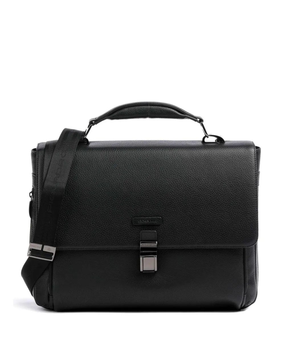 Collezione Modus Restyling Briefcase 15″ grained cow leather black