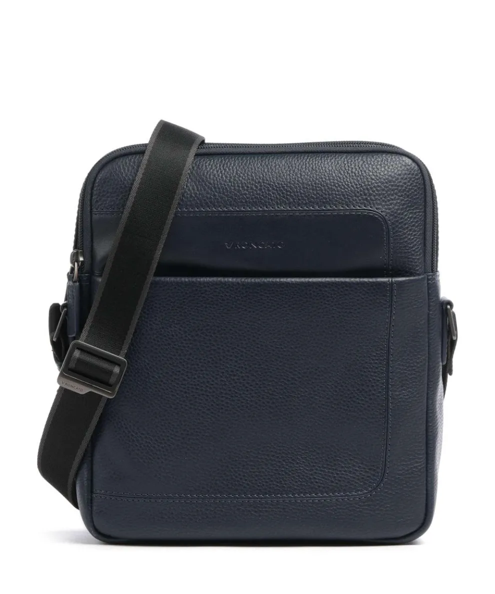 Alaska Crossbody bag 10″ grained leather navy