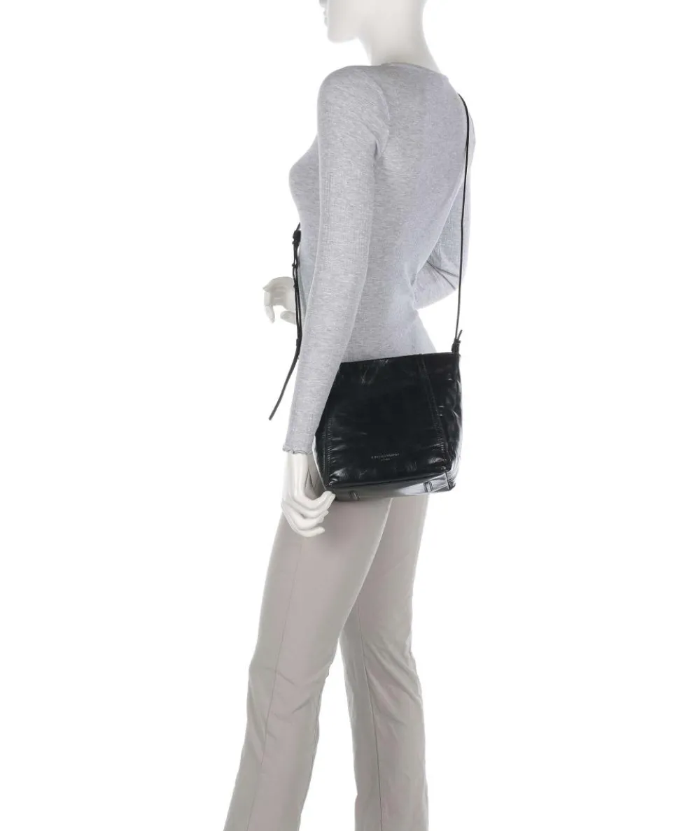 Chudy Paper Touch Crinkle S Crossbody bag nappa calfskin black