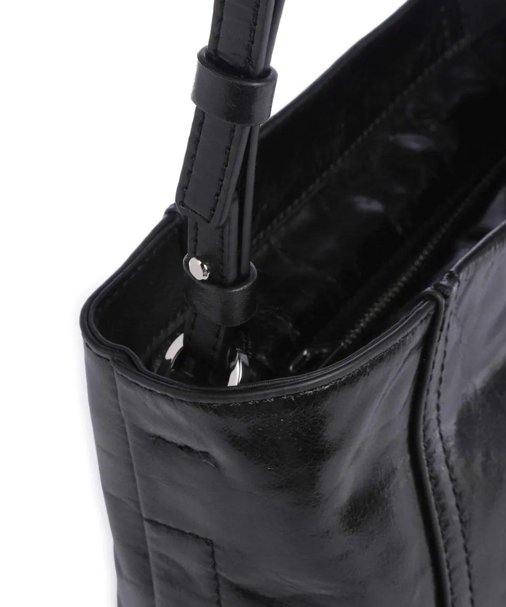 Chudy Paper Touch Crinkle S Crossbody bag nappa calfskin black