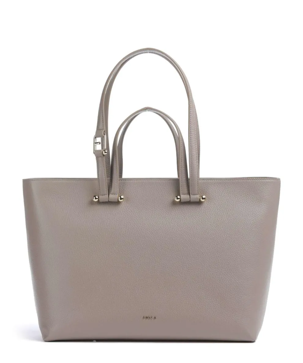 Duetto L Tote bag grained cow leather taupe