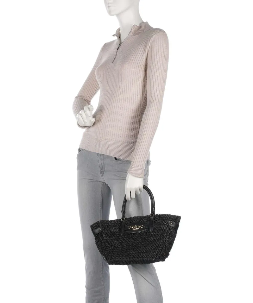 Daphney 20 Straw Handbag bast black