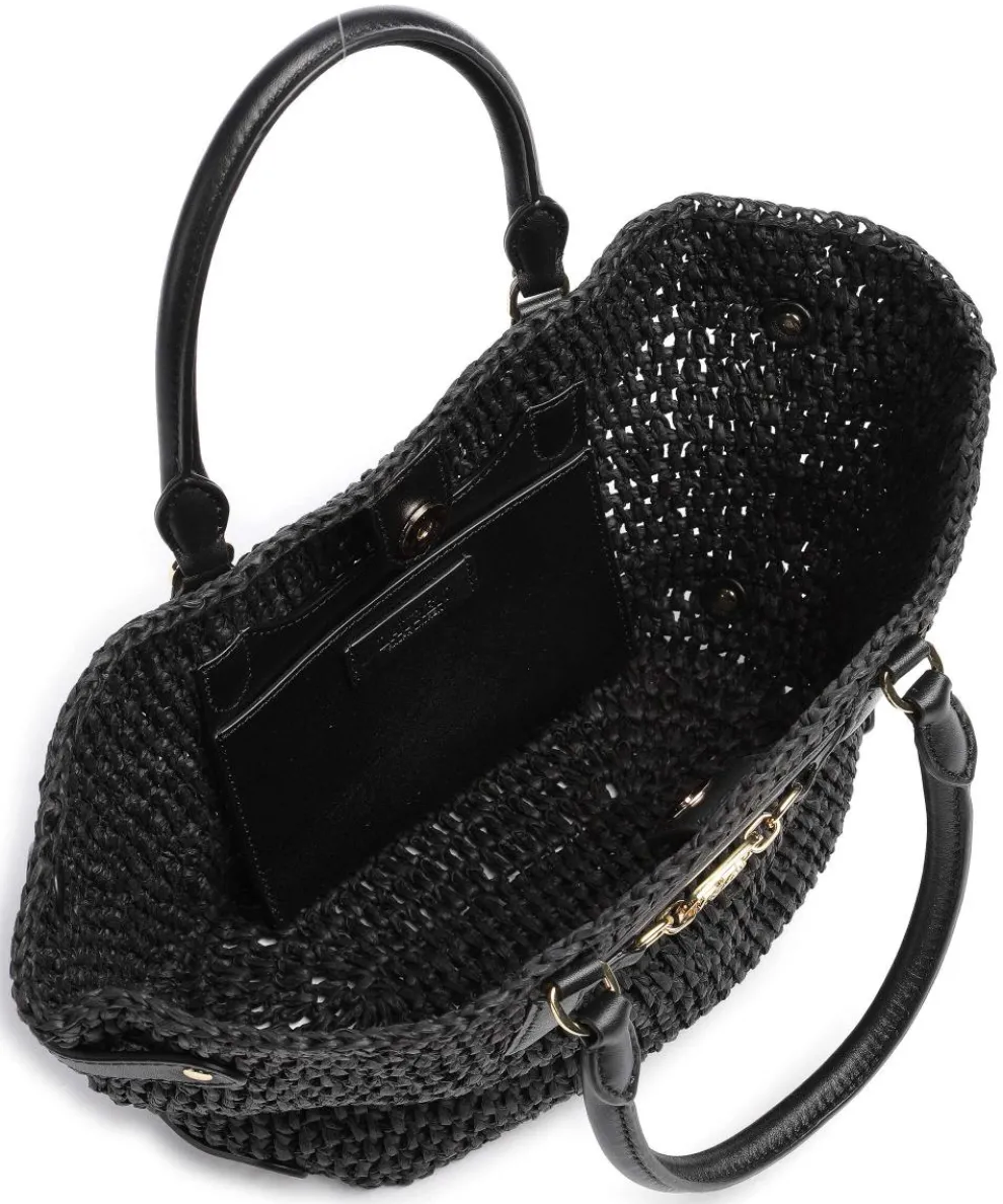Daphney 20 Straw Handbag bast black