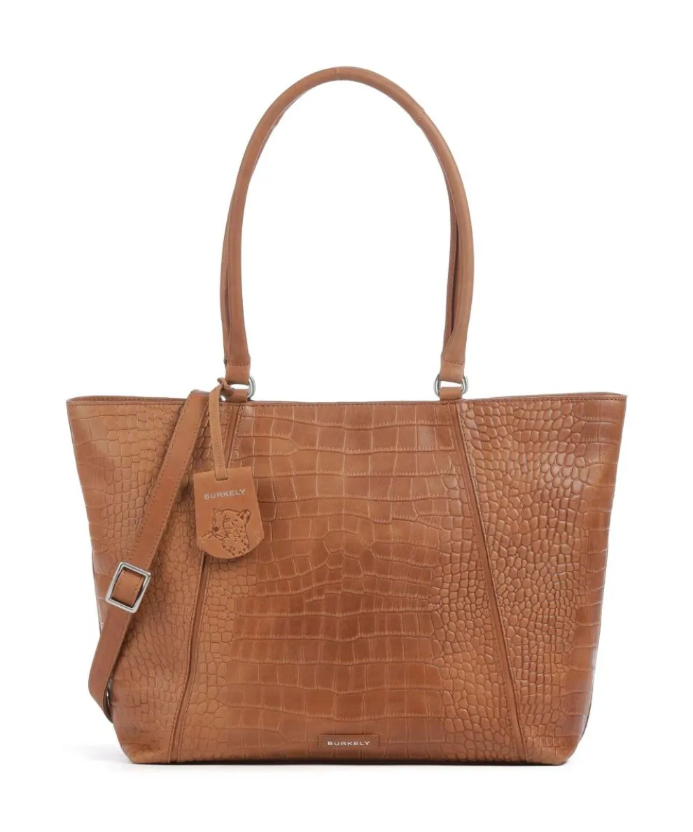 Cool Colbie Tote bag 15″ embossed leather cognac
